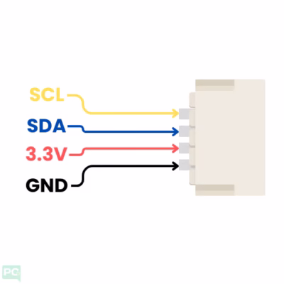 GLink 150mm Cable With 1mm JST SH Connector (QWIIC / STEMMA QT)